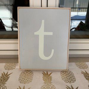 "t" Sign Nursery